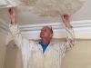 heritage plasterer assessing the damage needing professional cornice repair