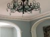 ornamental plaster work ceiling rose alongside existing cornice